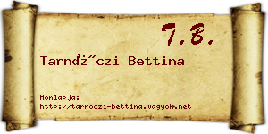 Tarnóczi Bettina névjegykártya