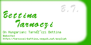 bettina tarnoczi business card